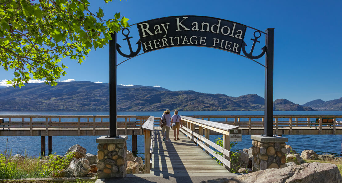  The Peachland Day Wharf is located beside the Ray Kandola Heritage Pier. 