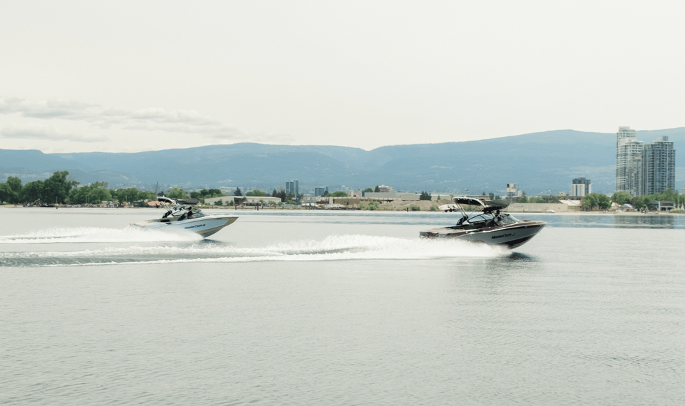 Downtown Marina boat on the Okanagan lake